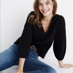 Madewell Full-Sleeve Top in Black size L
